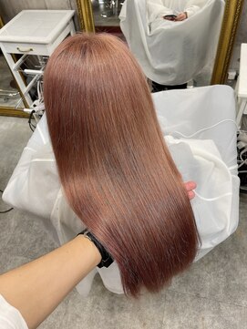 ミラク 町田(MIRAC) 【MIRAC町田店】ブリーチ履歴2回の髪からオレンジピンクカラー