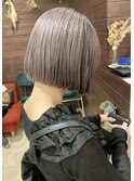 人気のミニボブ×秋色ホワイト系カラーでお洒落髪に★中村大輔