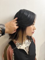 小森谷,切りっぱなしボブ,イヤリングカラー,美髪,外ハネボブg73