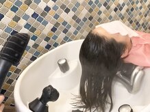 《ヘッドスパの流れ》ナノスチーム【百合ヶ丘美容室/髪質改善/トリートメント/白髪染め/マイクロスコープ】