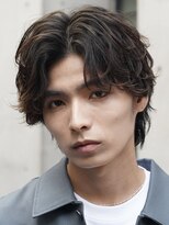 レタッチバイフィフス(RETOUCH by fifth) 波巻きスパイラルパーマメンズマッシュウルフセンターパート韓国