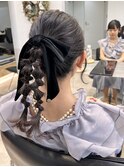 ヘアアレンジ×リボンアレンジ