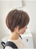 前髪ありハイライトショートボブアッシュベージュ【suiw】昭和町