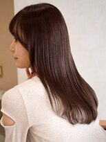 ガーデンヨコハマエスト(GARDEN YOKOHAMA est)&nbsp;ミディアムレイヤー 内巻き ワンカール シースルーバング 美髪