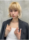 ハイトーン/ブロンド/ボブ/抜きっぱなしブロンド/ダブルカラー