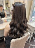 三つ編みハーフツイン