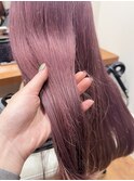【木村ゆい】ケアブリーチ込みダブルカラー　ピンクラベンダー