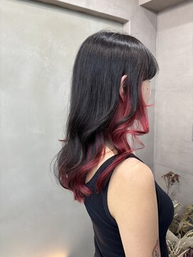 ファビ 渋谷(Fab) くびれヘア/暗めカラー/アプリコットオレンジ/縮毛矯正