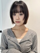 トリッカ 銀座(tricca)&nbsp;ボブレイヤー/黒髪/ブルーブラック/前髪カット