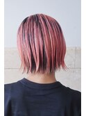 ボブ×ピンクヘア