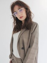 ファースト 仙台店(first) 大人かわいいセンターパートミディアム・ミルクティーベージュ