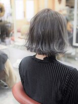 ノチ(Noci)&nbsp;【Noci】バレイヤージュ×裾カラー×メッシュ×ボブ×グレー