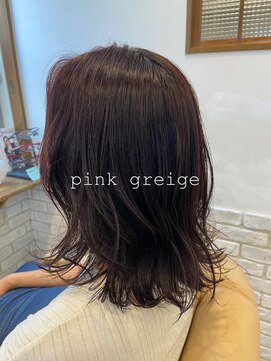 ミルク(MILK) ＊pink greige × 切りっぱなしミディアム＊