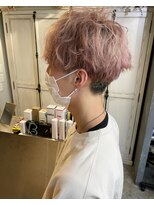 ヘアスタジオニコ(hair studio nico...) メンズ★ホワイトピンク★