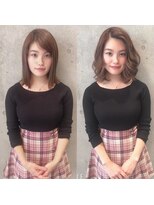 アフィーロ(ACHFILO) 前髪エクステ20代30代大人女子 ココアブラウンひし形ミディアム