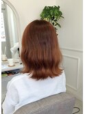 10代20代グラデーションカラーでカジュアルヘルシーな波巻きロブ