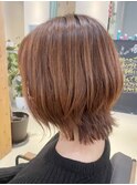 20代30代大人可愛い小顔ショート丸みボブウルフカット