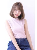 ことりベージュローライト大人かわいい小顔スリークボブ大人ボブ