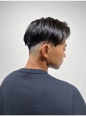 束感刈り上げビジネス七三ツーブロックアップバング1014