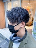 ツイスパ センターパート メンズパーマ☆横浜