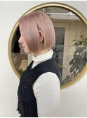 ボブ×シルキーピンクベージュ
