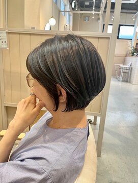 シダミノオ(sida MINOH) [30代40代50代60代]大人ショート白髪ぼかしハイライトグレージュ