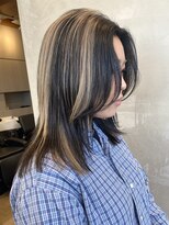 エリマバイフィフス 調布(elima by fifth)&nbsp;コントラストハイライトブリーチショートボブレイヤーミディアム