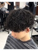 波巻きパーマ