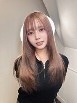 ゲームバイアランスミシー 心斎橋(GAME by Alan Smithee)&nbsp;ワンホンヘア/レイヤーカット/ピンクベージュ