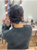 三つ編みアレンジ