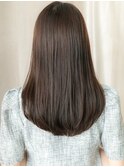 くすみカラー姫カット艶感エアーストレートロングY上尾20代30代