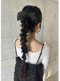 ロング編みおろし
