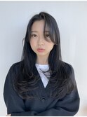 暗めカラー◎大人可愛いレイヤーカット/秋カラー/ブルーブラック