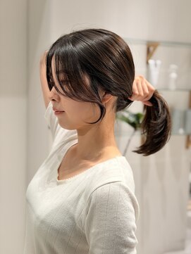 ザックギンザ(ZACC ginza) ベージュ/ロングレイヤー/前髪/顔周り/小顔/黒髪/暗めカラー