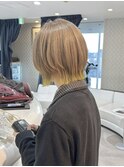デザインカラーエンドカラーボブウルフレイヤーカット