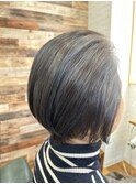 白髪ボカシハイライト　クビレショート