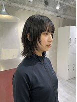 ジェムバイアルテフィーチェ(gem by artefice) タッセルボブウルフボブマッシュウルフミディアムヘアカラー