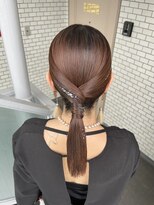 フェリーチェ 六本木店(Felice)&nbsp;タイトアレンジ タイトヘア ローポニー 参列ヘア お呼ばれ