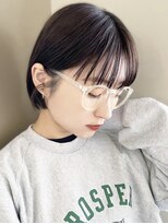 リタ 枚方(Rita)&nbsp;夏カラー×ナチュラルショート耳かけ小顔丸みボブ/20代30代
