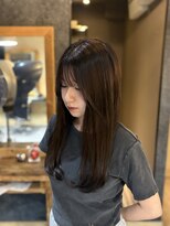 フリーダムガーデン 岡山駅前店(freedom garden) 透明感オリーブベージュ×ワンカールレイヤー