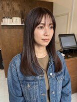 零秒女髪 千里丘店&nbsp;まとまり良く艶やか美髪の上品セミロングヘア髪質改善艶感