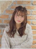 シースルーバング  ヘアピンアレンジ