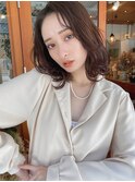 ワンホンミディアム_グレージュ_大人かわいい