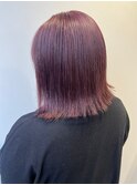 ダブルカラーピンクベージュベージュカラーケアブリーチレイヤー