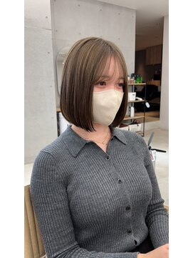 サンド 鹿児島中央(sand) 黒髪/グレーベージュ/レイヤーロング/前髪パーマ[鹿児島中央駅]