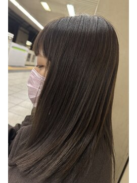 カットスタジオ141 ナチュラル縮毛矯正×オリーブグレージュ