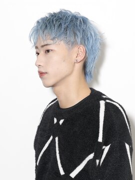 スノットバイガルテ(SNOT by GARTE) 水色カラー/メンズショート/ブリーチカラー/ハイトーンカラー