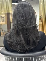 人気のレイヤーカット×オリーブグレージュ【平山晶也】
