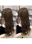 編み込みアレンジ