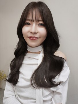 アミー 駒澤(Ammy komazawa) 透明感ましのシアーオリーブグレージュをゆるふわ巻きで立体感！